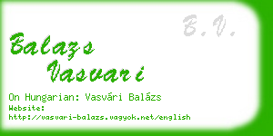 balazs vasvari business card
